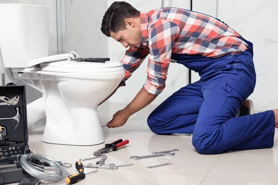 a male plumber fixing a sink pipe from Emergency Plumber Kyle in Kyle, TX - Kitchen Faucet Replacement a male plumber fixing a sink pipe from Emergency Plumber Kyle in Kyle, TX - Kitchen Faucet Replacement