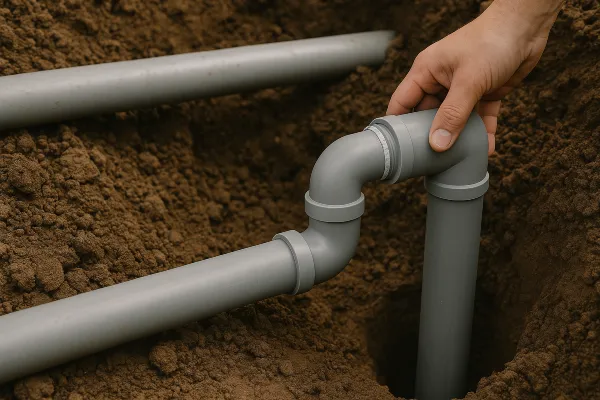 PVC pipes going underground from Emergency Plumber Kyle in Kyle, TX - Residential Plumbing Services PVC pipes going underground from Emergency Plumber Kyle in Kyle, TX - Residential Plumbing Services