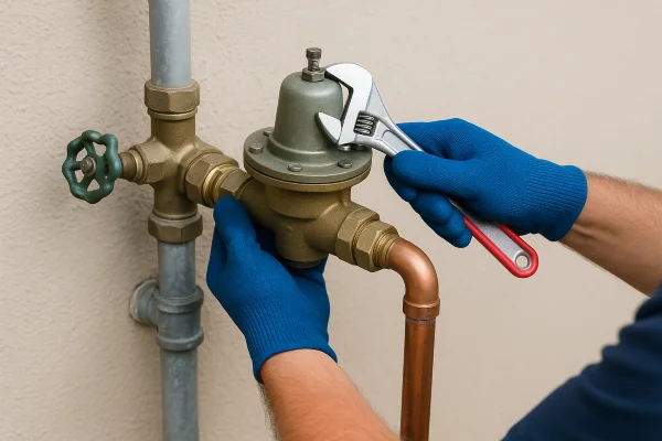 a leaking sink pipe with some tools on the floor from Emergency Plumber Kyle in Kyle, TX - Slab leak detection
